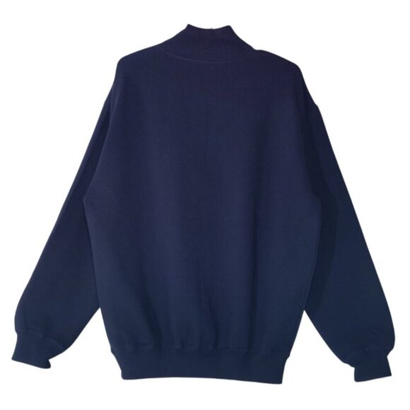 Vintage Cape Cod 1/4 Zip Navy Pullover Sweatshirt Unisex Size L. - Picture 2 of 7